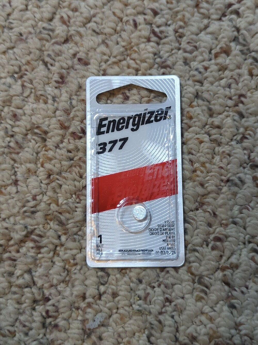 Energizer Silver Oxide 377 1.55 V Electronic Watch Battery 1 pk